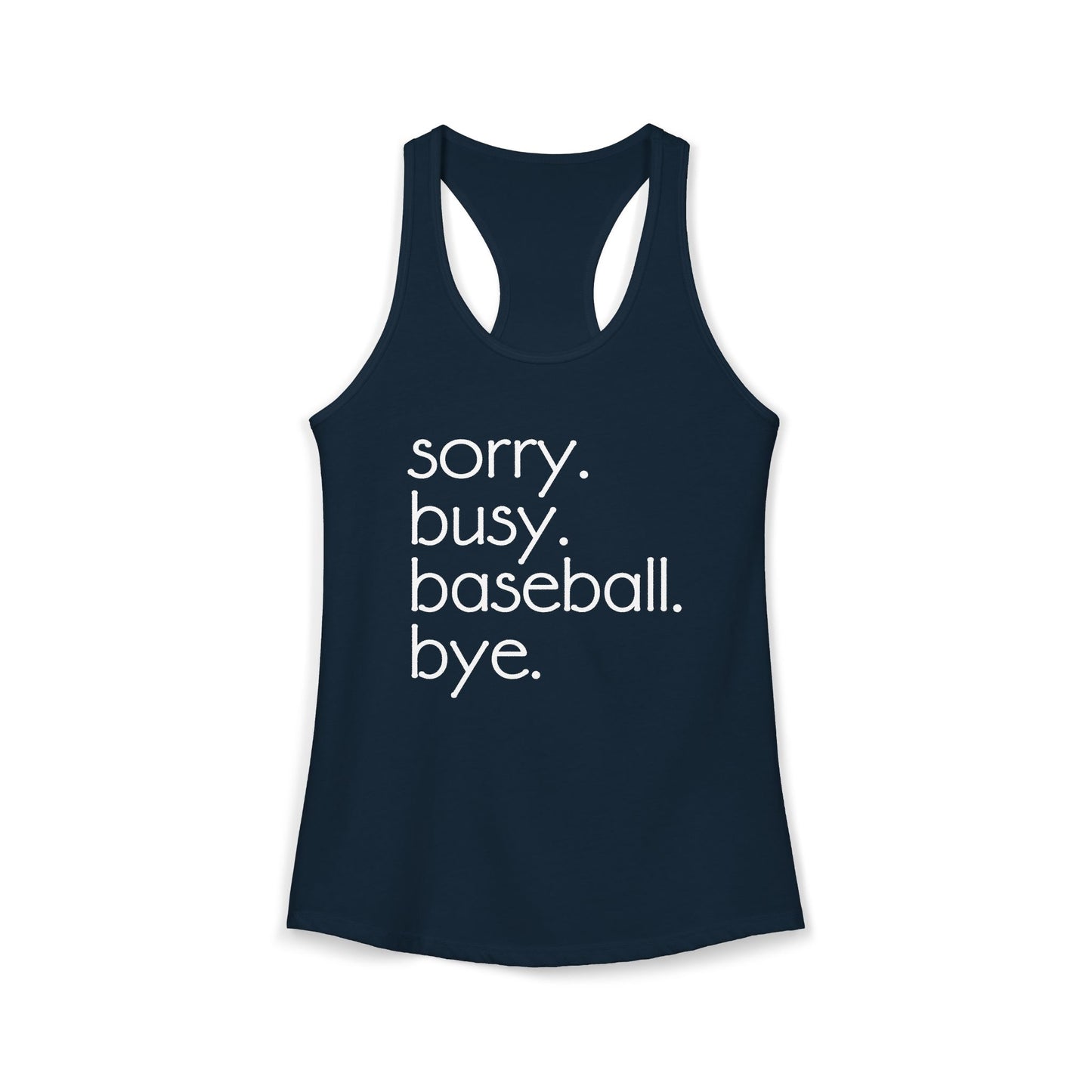 Women's Baseball Busy Bye Racerback Tank Top