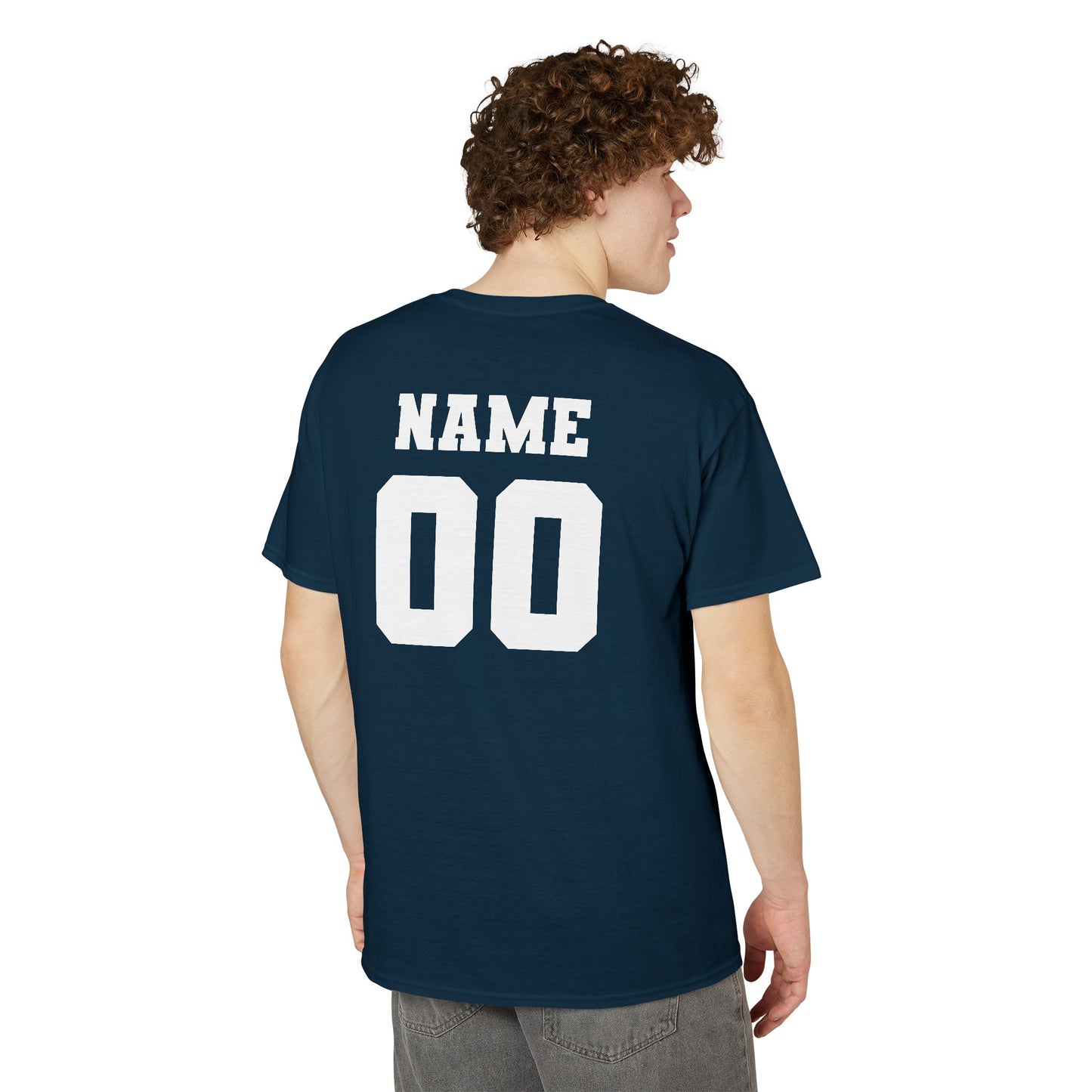 Men's Lightning Cursive Name & Number T-Shirt
