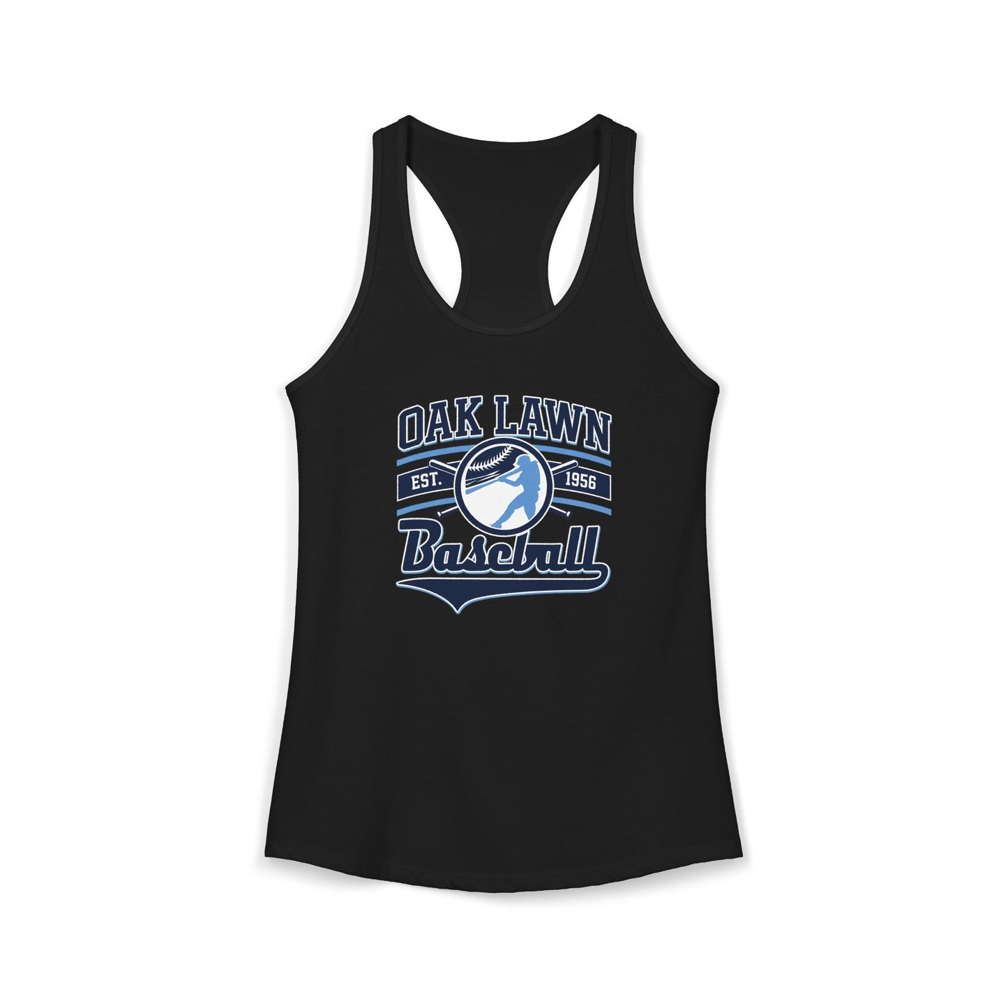 Women's Baseball Oak Lawn Est 1956 Racerback Tank Top