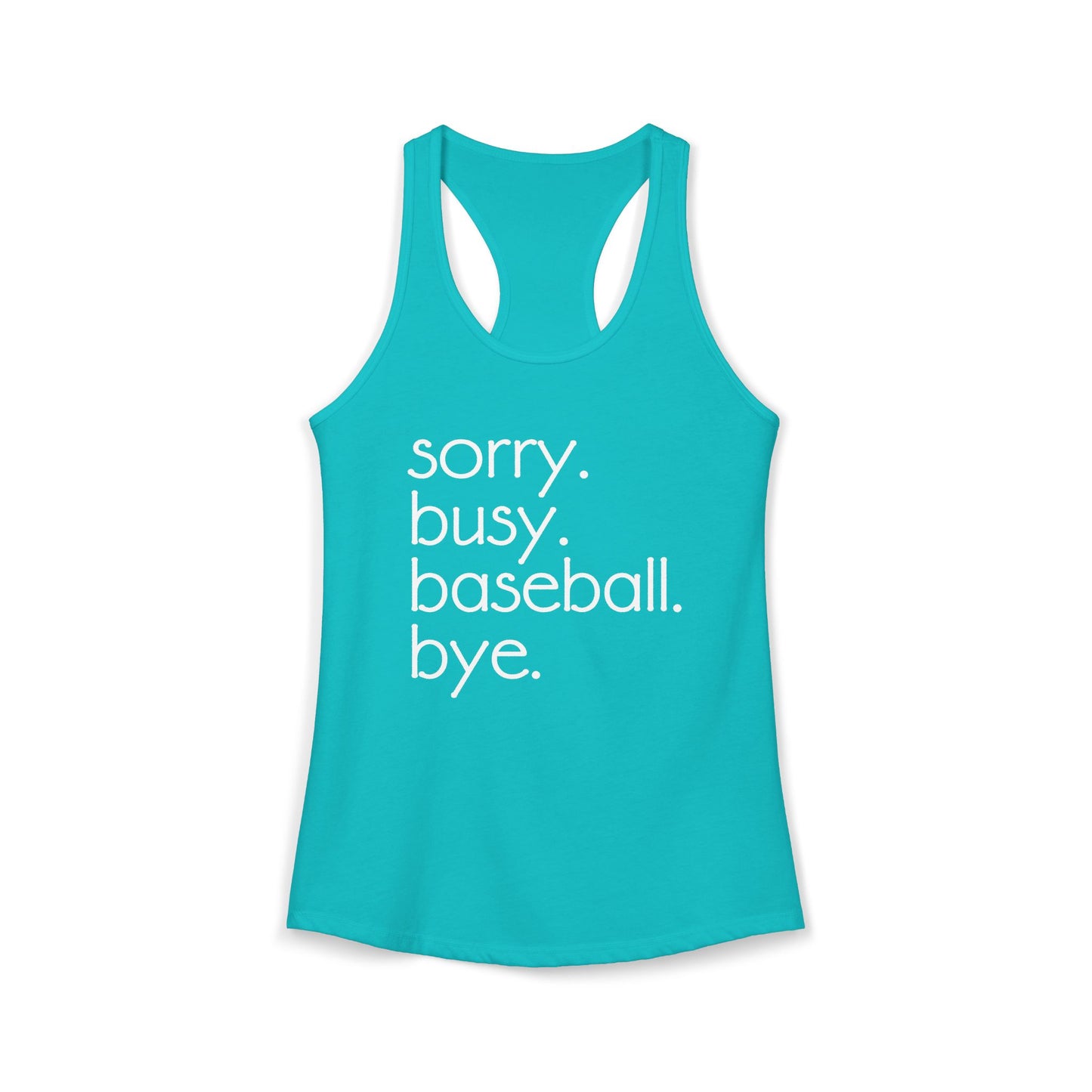 Women's Baseball Busy Bye Racerback Tank Top
