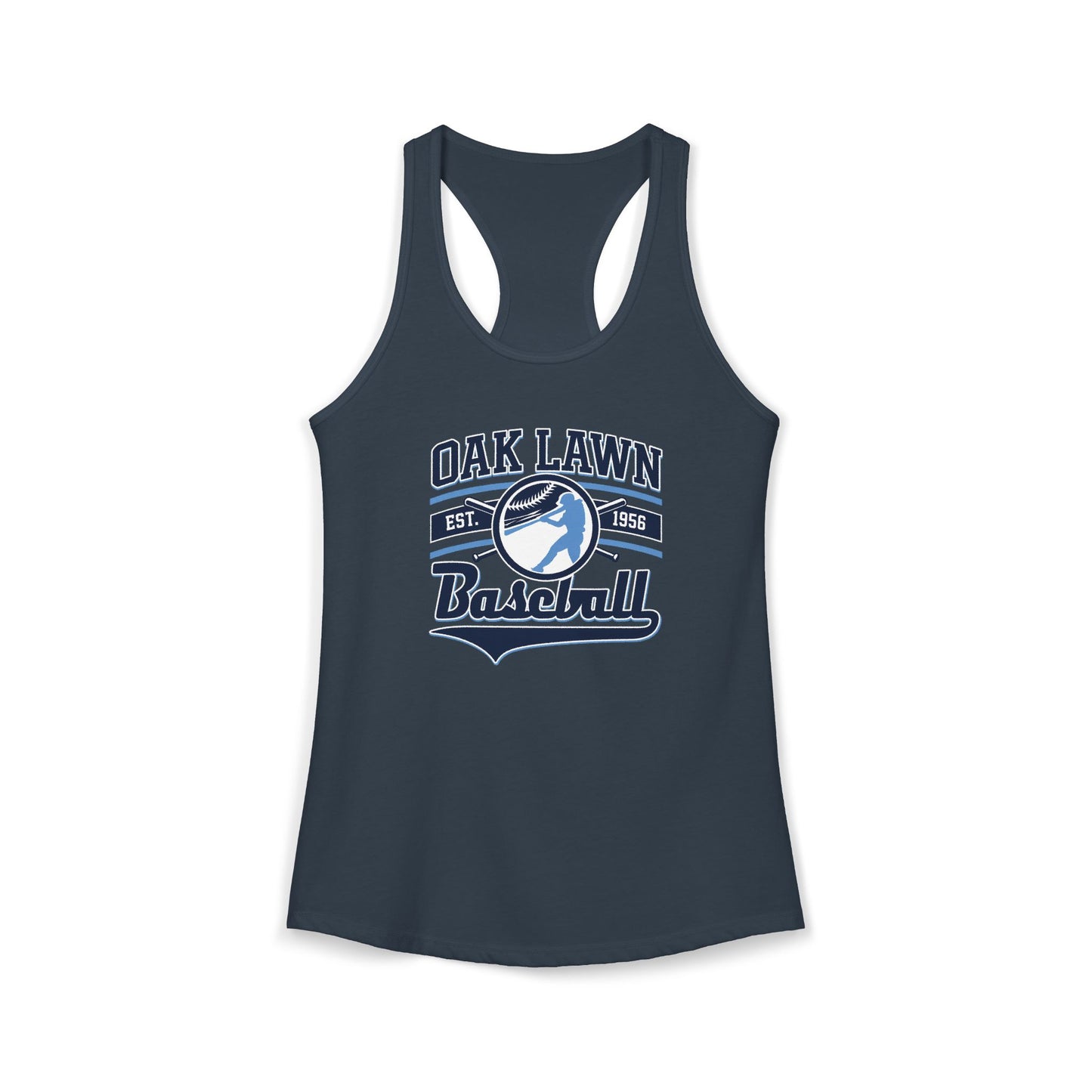 Women's Baseball Oak Lawn Est 1956 Racerback Tank Top