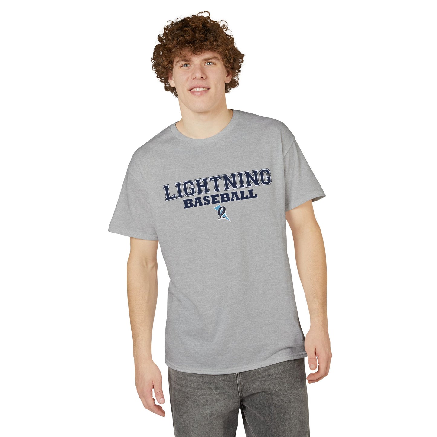 Men's Lightning Baseball Stacked Name & Number T-Shirt
