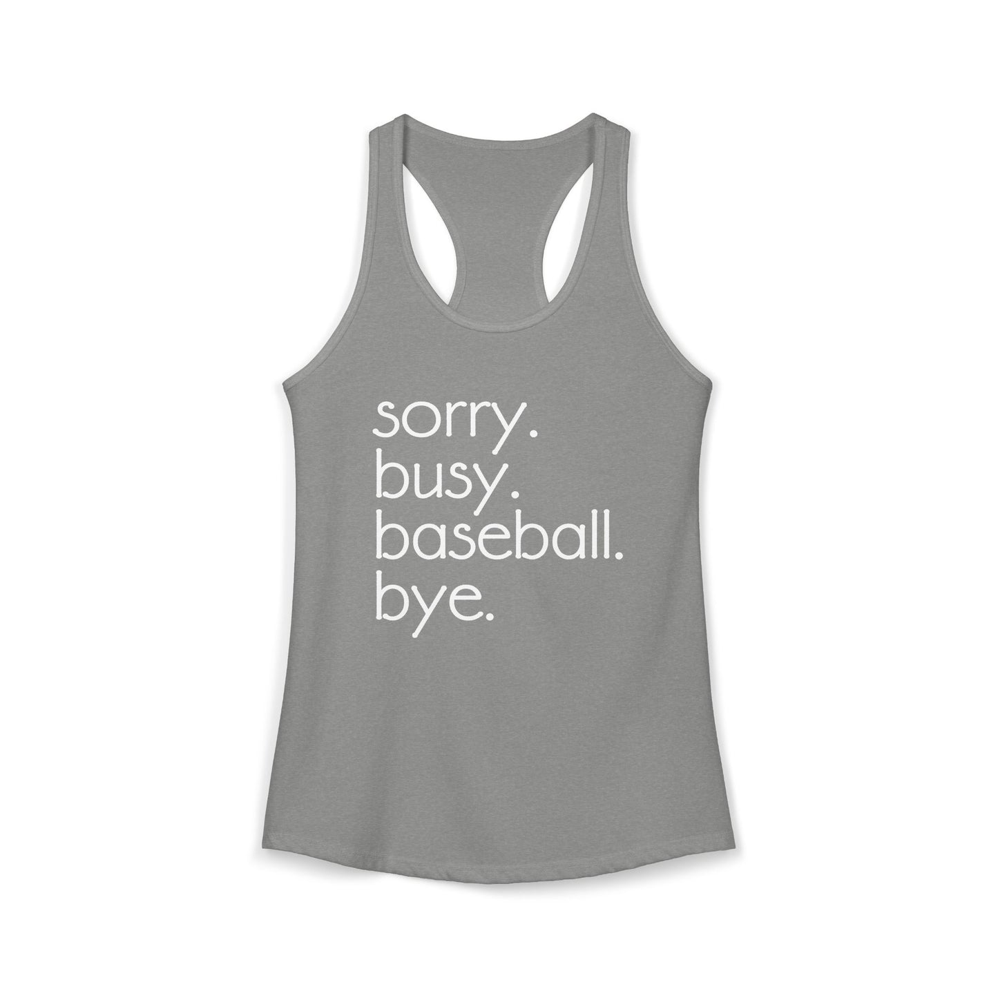 Women's Baseball Busy Bye Racerback Tank Top