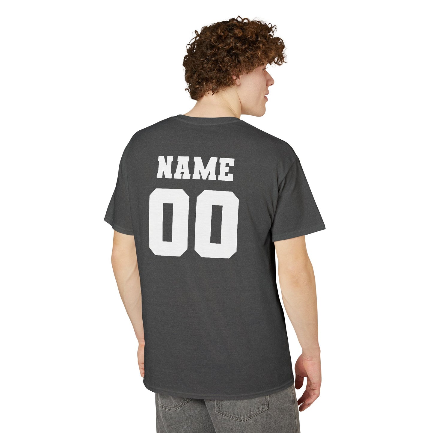 Men's Lightning Cursive Name & Number T-Shirt