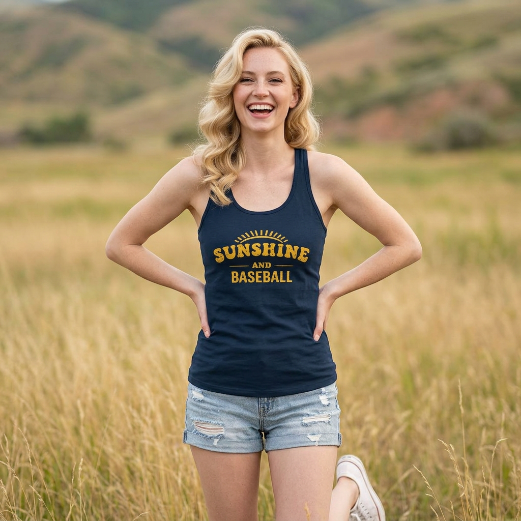 Women's Baseball Sunshine Racerback Tank Top