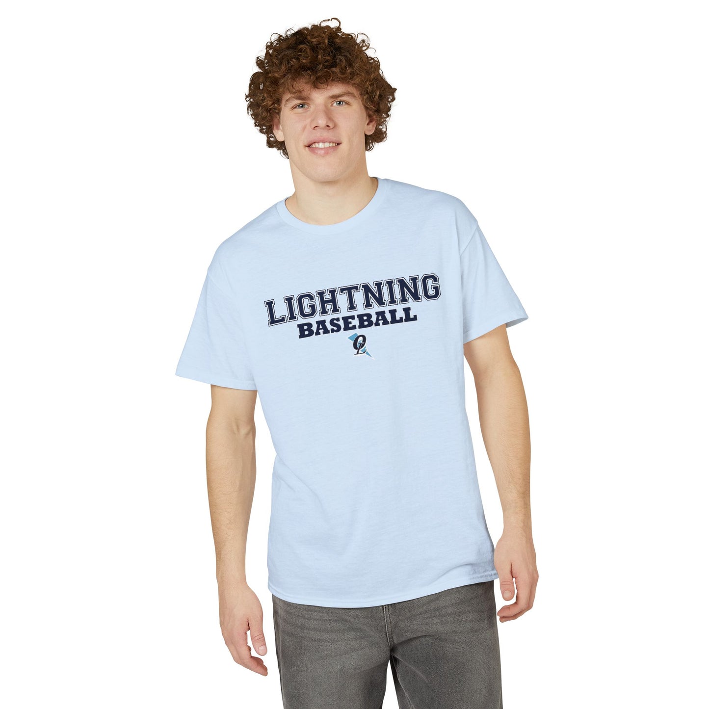 Men's Lightning Baseball Stacked Name & Number T-Shirt