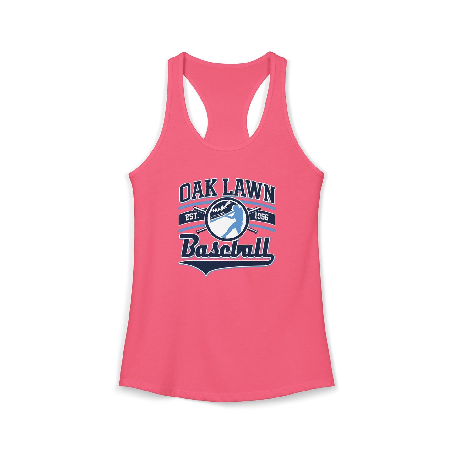 Women's Baseball Oak Lawn Est 1956 Racerback Tank Top
