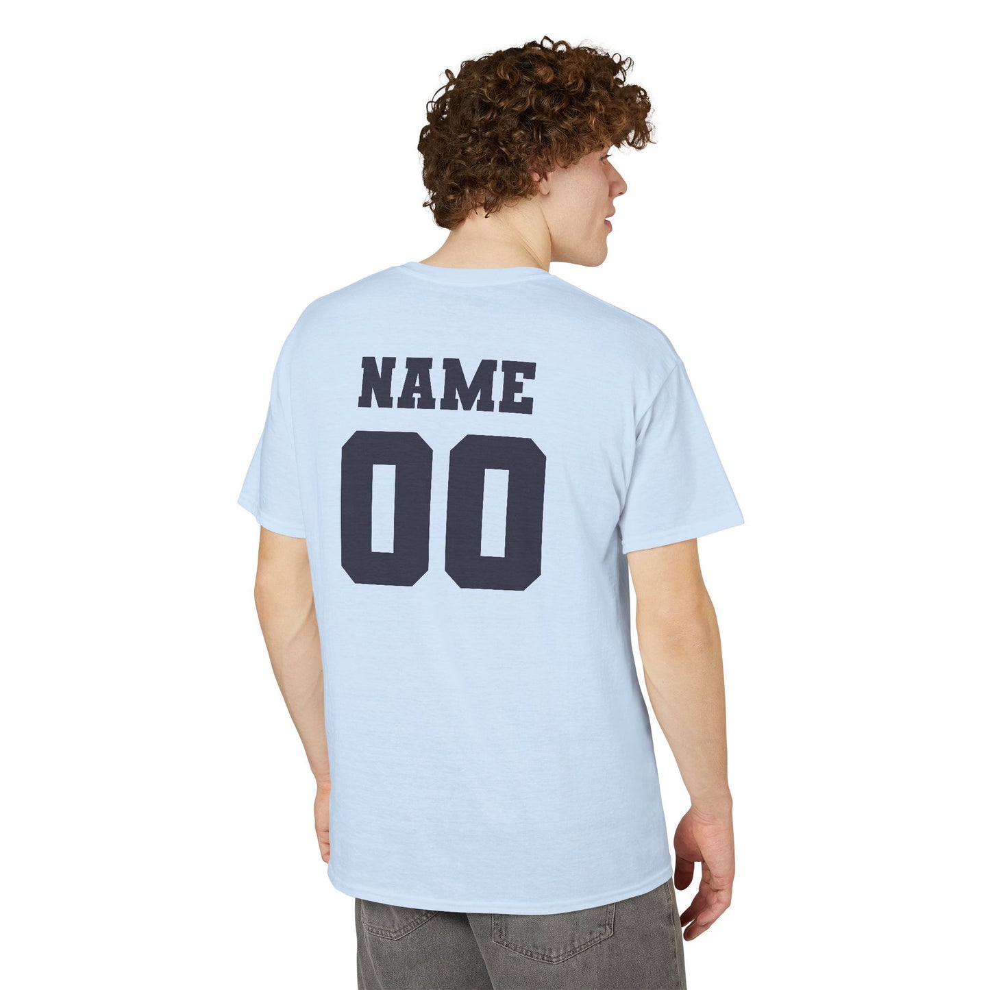 Men's Lightning Cursive Name & Number T-Shirt