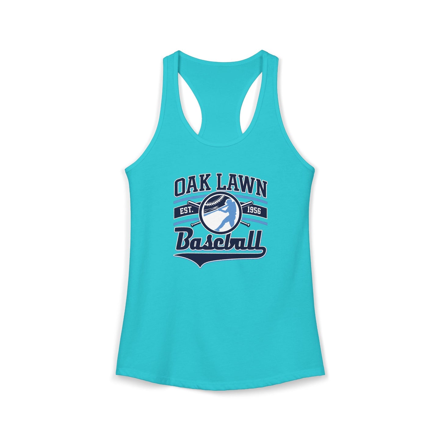 Women's Baseball Oak Lawn Est 1956 Racerback Tank Top