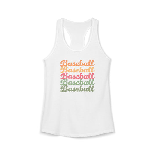 Women's Baseball Baseball Baseball Racerback Tank Top