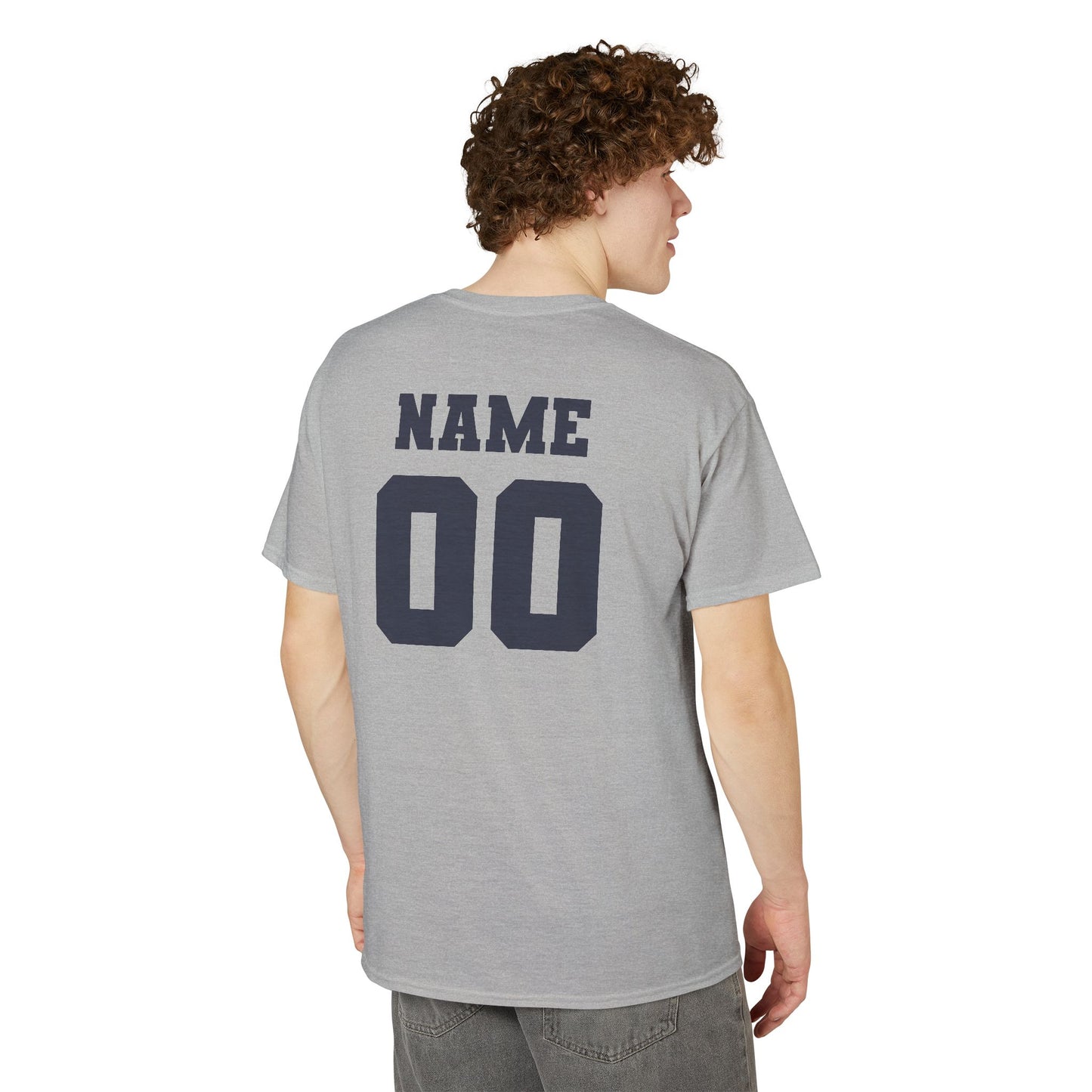 Men's Lightning Baseball Stacked Name & Number T-Shirt