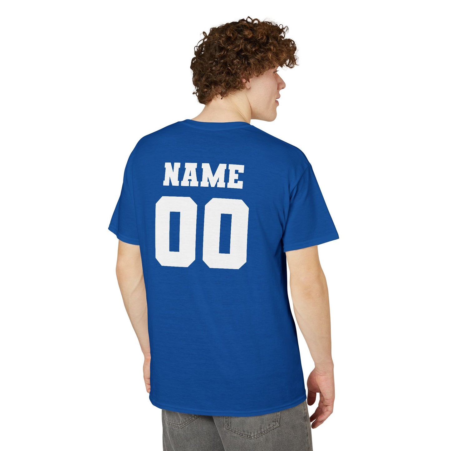 Men's Lightning Baseball Stacked Name & Number T-Shirt