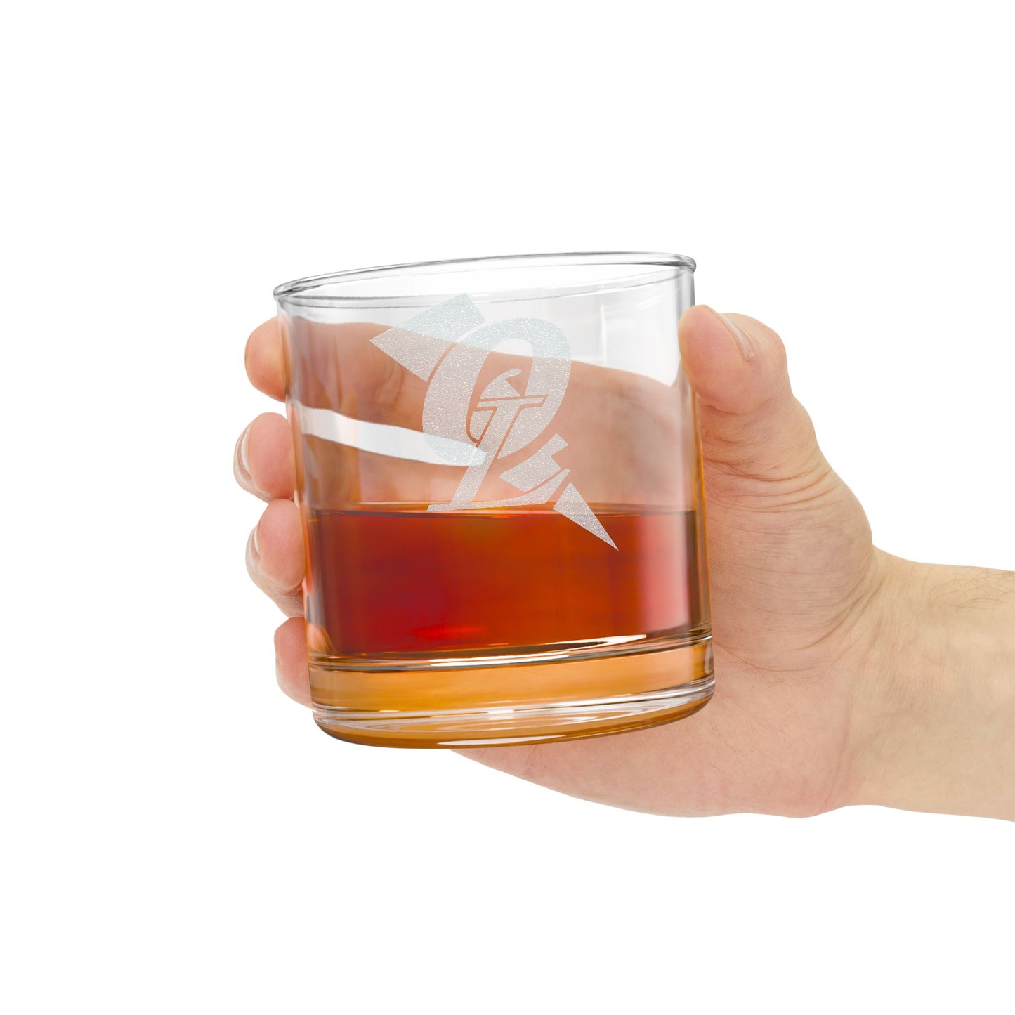 Lightning 10.5 oz Engraved Glass