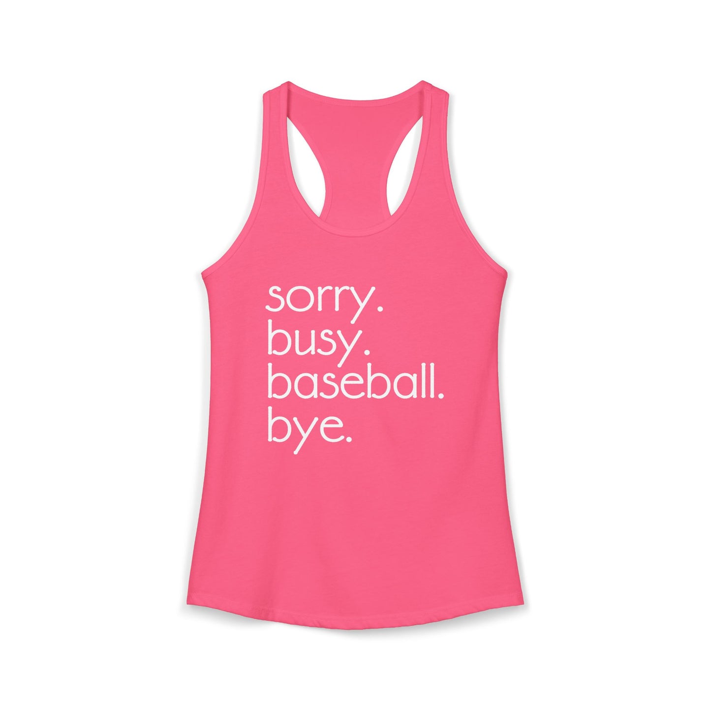 Women's Baseball Busy Bye Racerback Tank Top